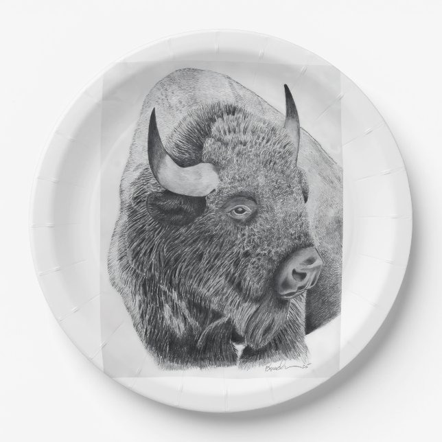 American Buffalo Paper Plates (Front)