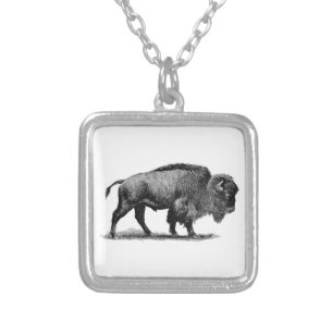 American Buffalo Silver Plated Necklace
