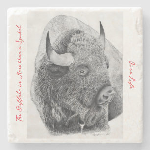 American Buffalo Stone Coaster