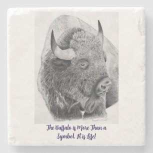 American Buffalo Stone Coaster