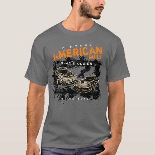 American Built Slamd Oldies Any Name  Date T_Shirt