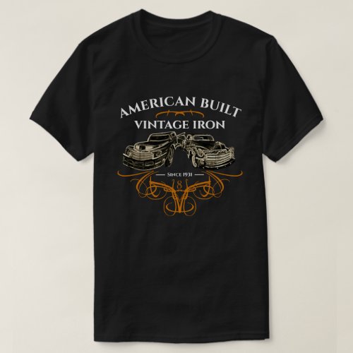 American Built Vintage Iron Trucks Pinstriping T_Shirt