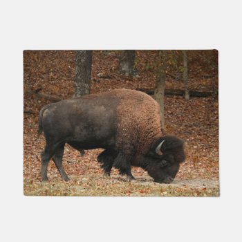 American Bull Bison Beautiful Beast Doormat by WackemArt at Zazzle
