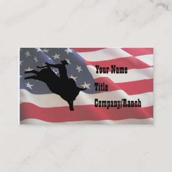 American Bull Rider Business Card by bubbasbunkhouse at Zazzle