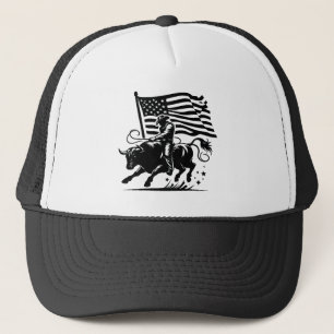 American Bull Rider Rodeo Trucker Hat
