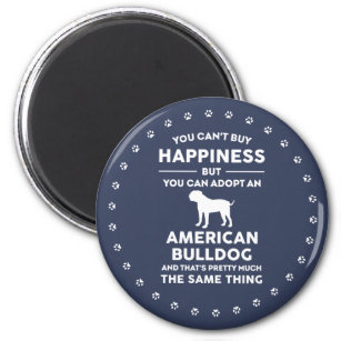 American Bulldog adoption happiness Magnet