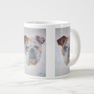American Bulldog Artistic Pet Portrait Large Coffee Mug