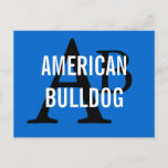 American Bulldog Breed Monogram Postcard