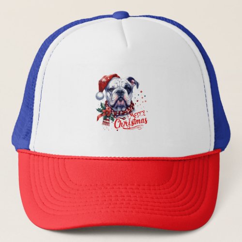 American Bulldog Christmas Dog lover gift Trucker Hat