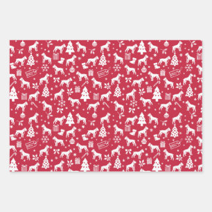 American Bulldog Christmas Wrapping Paper Sheets