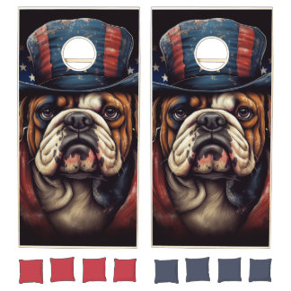 American Bulldog Cornhole Set