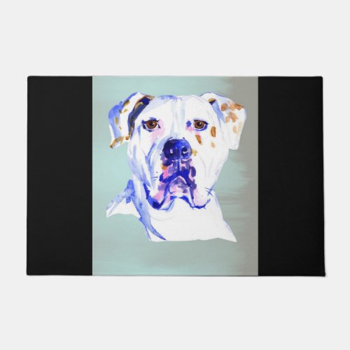 American Bulldog Dog Art Doormat