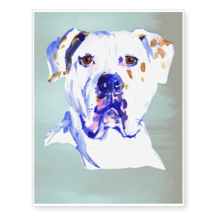 American Bulldog Dog Art Temporary Tattoos