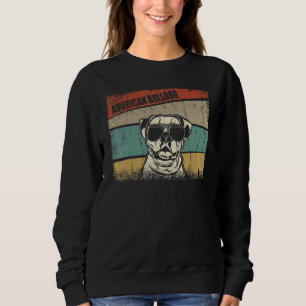 American Bulldog Dog Cool  Simple Vintage Retro St Sweatshirt