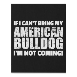 American Bulldog English Bulldog Lover Gift Faux Canvas Print