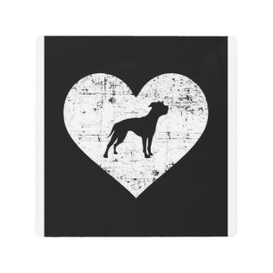 American Bulldog Heart Dog Metal Print