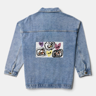 American Bulldog hearts Denim Jacket