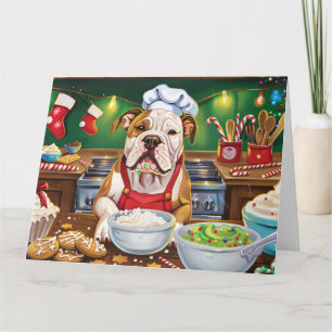 American Bulldog Holiday Baking: Festive Christmas Card