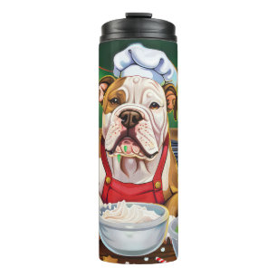 American Bulldog Holiday Baking: Festive Christmas Thermal Tumbler