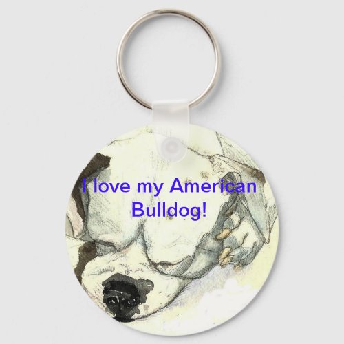 American Bulldog keychain