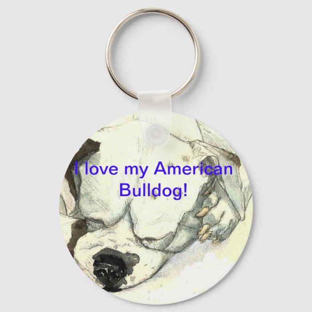 American Bulldog keychain (Front)