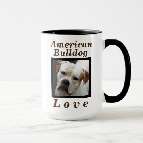 American Bulldog Love Dog Gift for Her or Him Mug