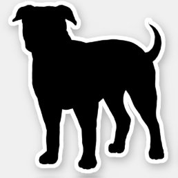 American Bulldog Silhouette Cool Dog Breed Vinyl Sticker