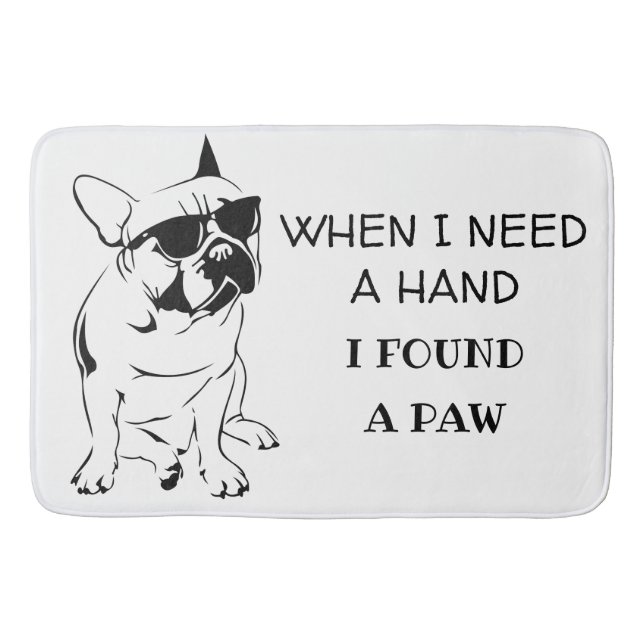 AMERICAN BULLDOG SKETCH WITH QUOTE BATH MAT (Front)