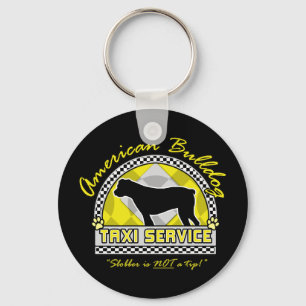 American Bulldog Taxi Service Keychain