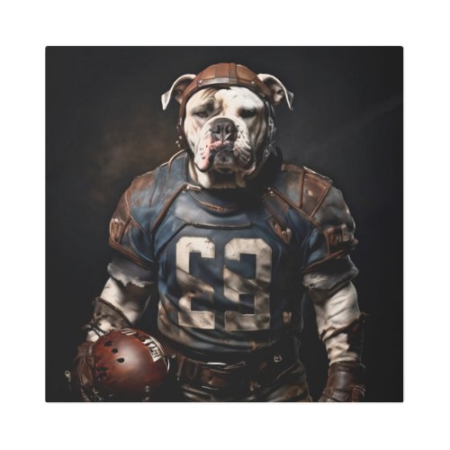 American Bulldog Vintage Football Player Metal Print