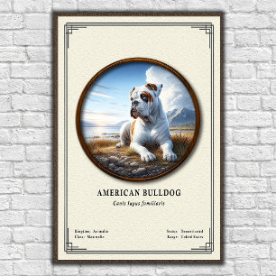 American Bulldog Zoology Series Poster