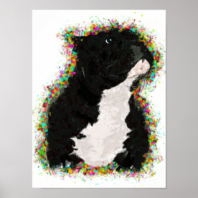American Bully Colorful Pop Art Poster (Front)