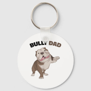 American Bully Dad Dog Owner Father Funny Men  Keychain