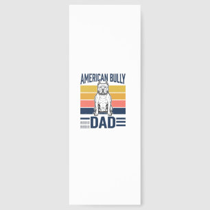 American Bully Dad Vintage Dog Lover Shirt Design_ Bookmarks