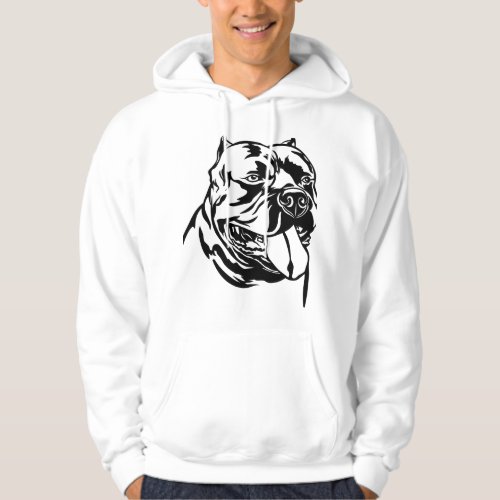 American Bully Dog black silhouette Hoody