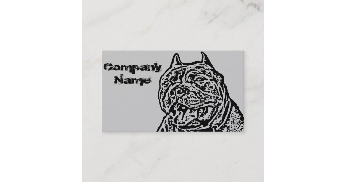 American Bully Dog Business Card Zazzle