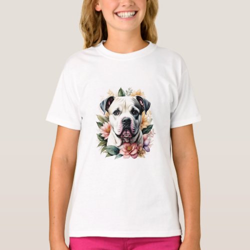 American Bully Dog Fine Art  T_Shirt