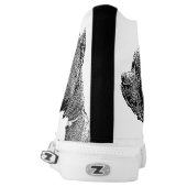 American Bully dog high top tennis shoes (Left Shoe Back)