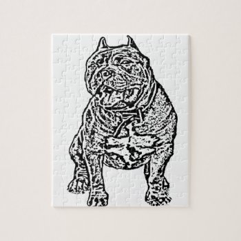American Bully Dog Jigsaw Puzzle by ritmoboxer at Zazzle