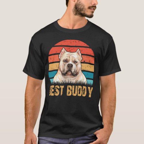 American Bully Dog Lover Vintage Retro Gifts Funny T_Shirt