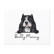 American Bully Dog Mommy Postcard