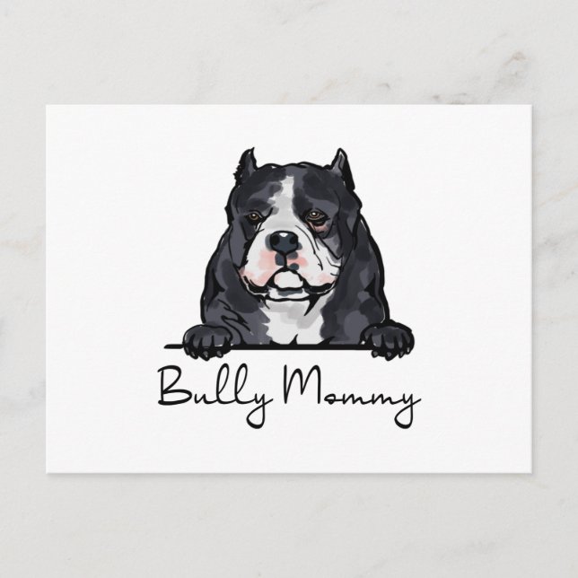American Bully Dog Mommy Postcard (Front)