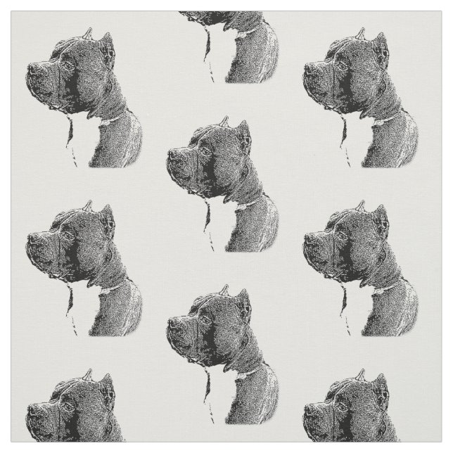 American bully dog pattern Fabric (Swatch)