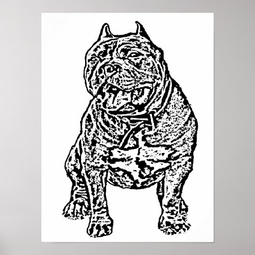 American Bully Dog Poster