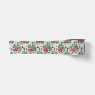 American bully dog Red Christmas Truck Festive Satin Ribbon