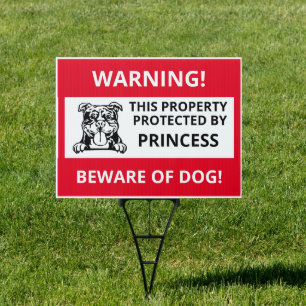 AMERICAN BULLY Funny Beware of Dog Sign