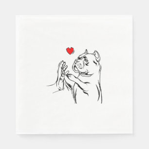 American Bully Love Cute Pitbull Dog Mom Funny Gir Napkins