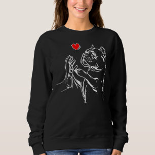 American Bully Love Cute Pitbull Dog Mom Funny Gir Sweatshirt
