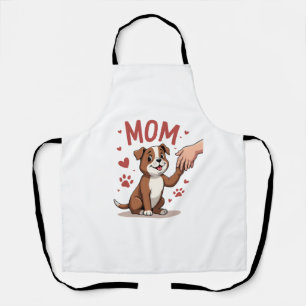 American Bully Mom Cute Dog Mama Funny Women Apron