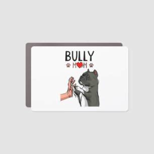 American Bully Mom Cute Dog Mama Funny Women Car Magnet